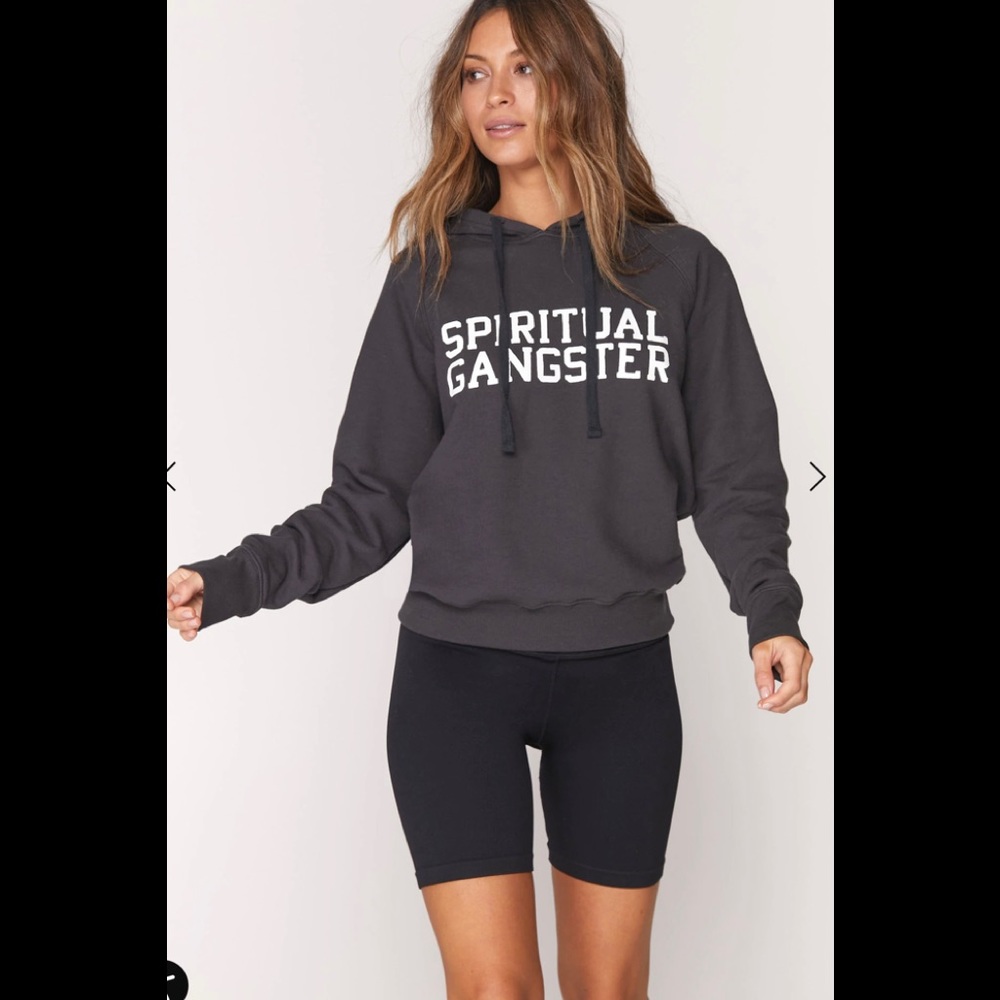 *FREE SHIPPING* Spiritual Gangster Black Hoodie L